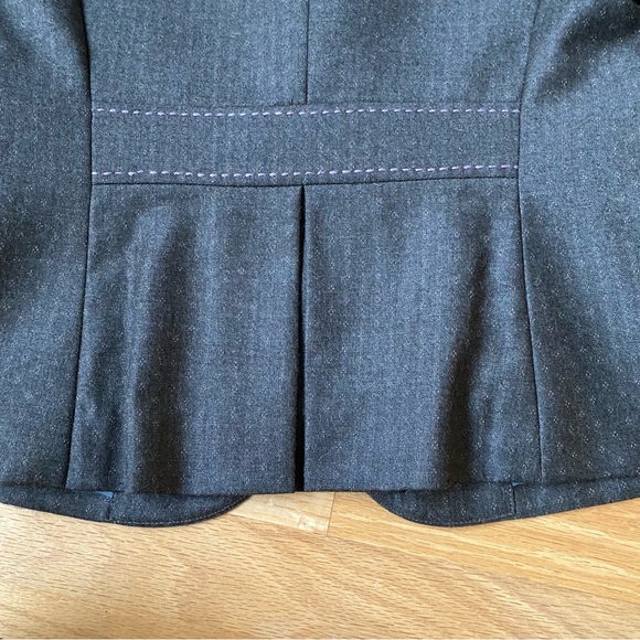 Rebecca Taylor Brown Blazer Tie Front Y2K - Picture 8 of 13